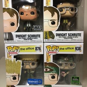 Dwight Schrute Funko pop Bundle common & exclusive